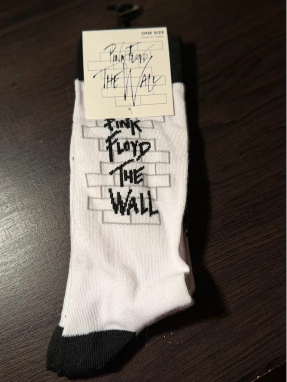 NWT White and Black Pink Floyd The Wall Crew Socks